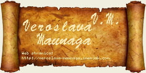 Veroslava Maunaga vizit kartica